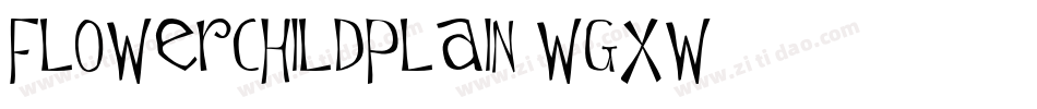 FlowerchildPlain-wgXw字体转换