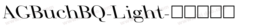 AGBuchBQ-Light字体转换