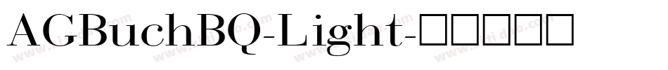 AGBuchBQ-Light字体转换