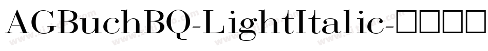 AGBuchBQ-LightItalic字体转换