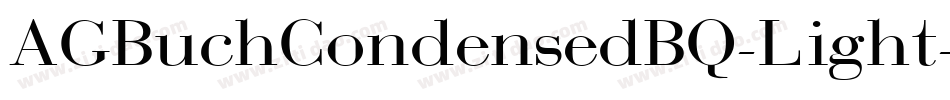 AGBuchCondensedBQ-Light字体转换