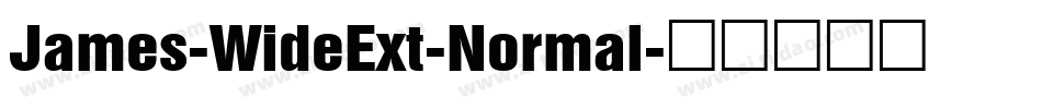 James-WideExt-Normal字体转换