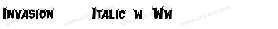 Invasion2028Italic-w9Ww字体转换