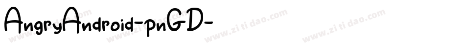 AngryAndroid-pnGD字体转换