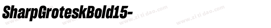 SharpGroteskBold15字体转换