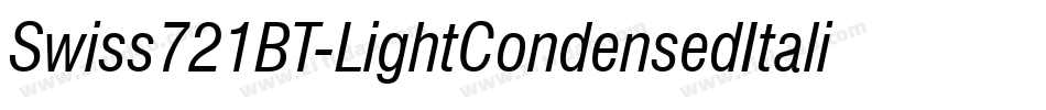 Swiss721BT-LightCondensedItalic字体转换