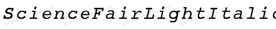 ScienceFairLightItalic-jApl字体转换