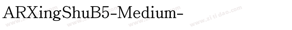 ARXingShuB5-Medium字体转换