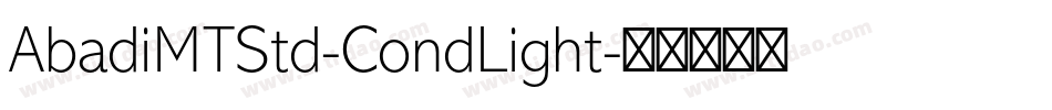 AbadiMTStd-CondLight字体转换