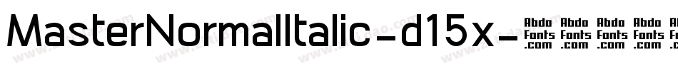 MasterNormalItalic-d15x字体转换