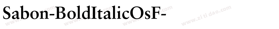 Sabon-BoldItalicOsF字体转换