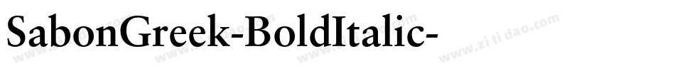 SabonGreek-BoldItalic字体转换