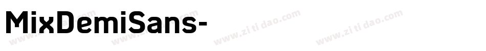 MixDemiSans字体转换 MixDemiSans字体转换