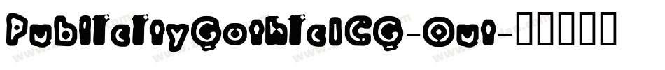 PublicityGothicICG-Out字体转换