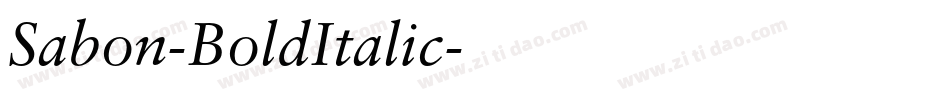 Sabon-BoldItalic字体转换