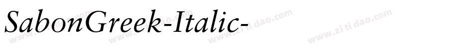 SabonGreek-Italic字体转换