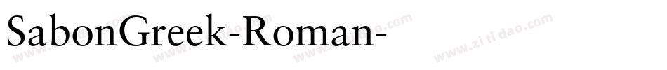 SabonGreek-Roman字体转换