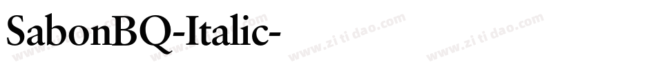 SabonBQ-Italic字体转换