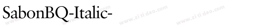 SabonBQ-Italic字体转换