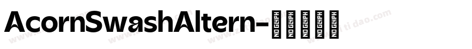 AcornSwashAltern字体转换
