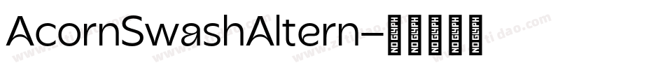 AcornSwashAltern字体转换