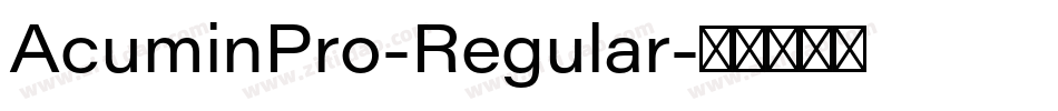 AcuminPro-Regular字体转换