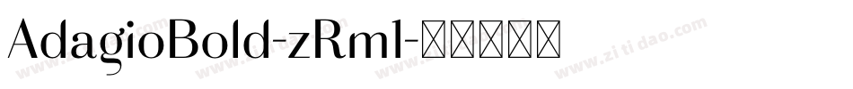 AdagioBold-zRm1字体转换