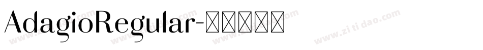 AdagioRegular字体转换