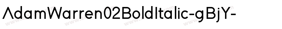 AdamWarren02BoldItalic-gBjY字体转换