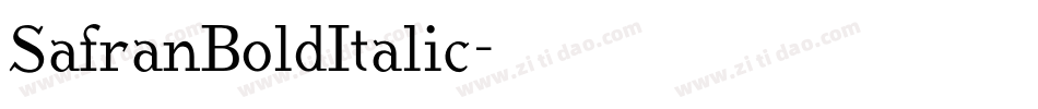 SafranBoldItalic字体转换