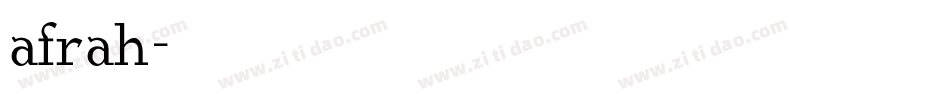 afrah字体转换