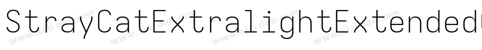 StrayCatExtralightExtendedOblique-85dD字体转换