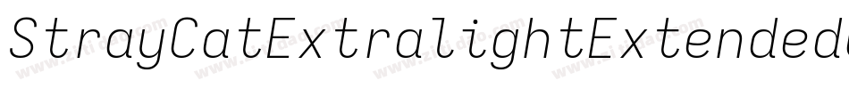StrayCatExtralightExtendedOblique-85dD字体转换