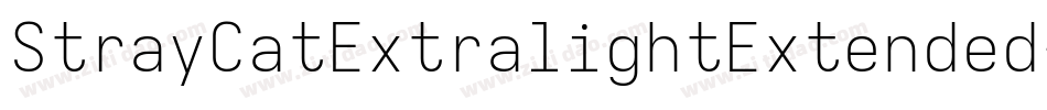StrayCatExtralightExtended-BreV字体转换