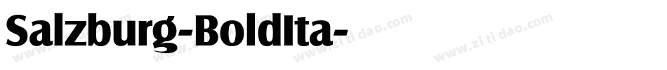 Salzburg-BoldIta字体转换