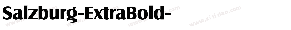 Salzburg-ExtraBold字体转换