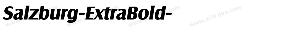 Salzburg-ExtraBold字体转换