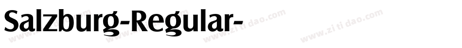 Salzburg-Regular字体转换