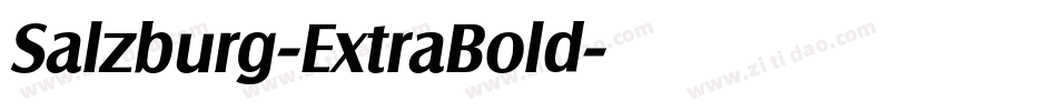 Salzburg-ExtraBold字体转换