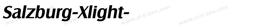 Salzburg-Xlight字体转换