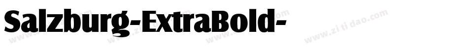 Salzburg-ExtraBold字体转换