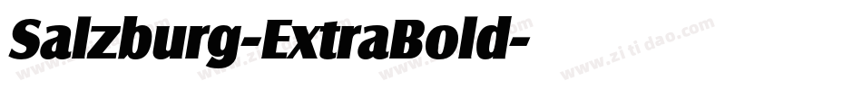 Salzburg-ExtraBold字体转换