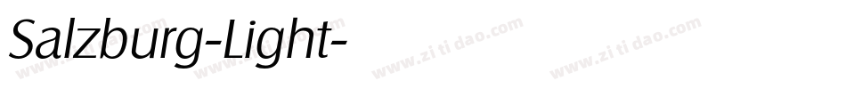 Salzburg-Light字体转换