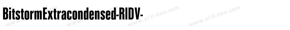 BitstormExtracondensed-RlDV字体转换