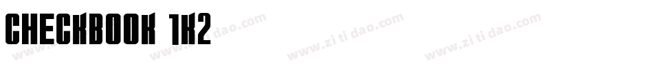 Checkbook-1K2字体转换