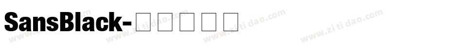 SansBlack字体转换