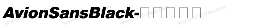 AvionSansBlack字体转换