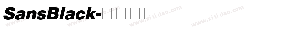 SansBlack字体转换
