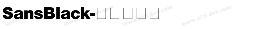 SansBlack字体转换