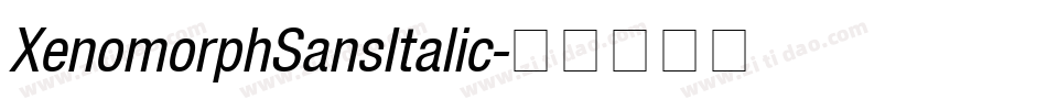 XenomorphSansItalic字体转换 XenomorphSansItalic字体转换